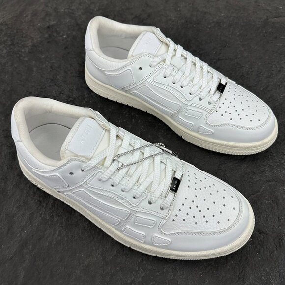 Amiri White Leather Low-Top Sneakers - Picture 3 of 9